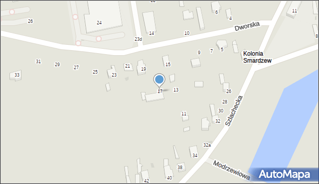 Sieradz, Dworska, 17, mapa Sieradz