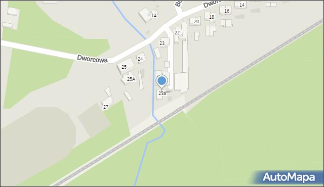 Sieraków, Dworcowa, 23a, mapa Sieraków