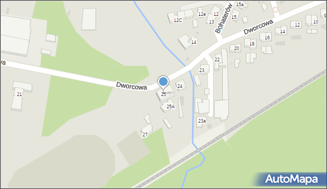 Sieraków, Dworcowa, 25, mapa Sieraków