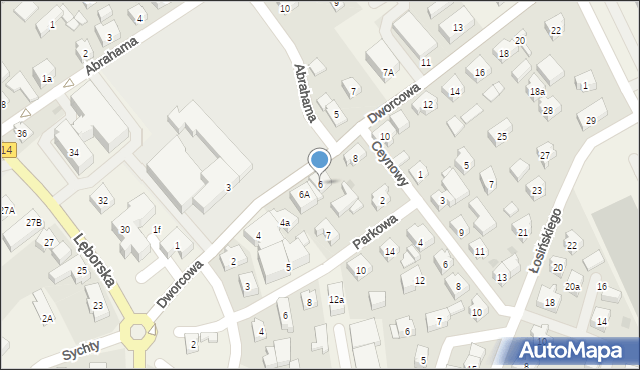 Sierakowice, Dworcowa, 6, mapa Sierakowice