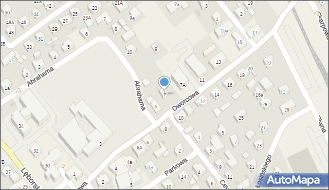 Sierakowice, Dworcowa, 7, mapa Sierakowice