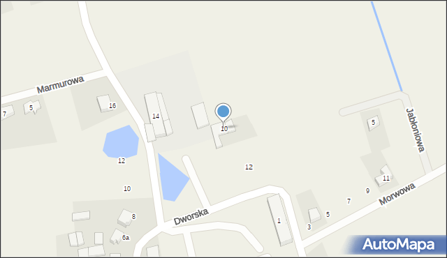 Sierosław, Dworska, 10, mapa Sierosław