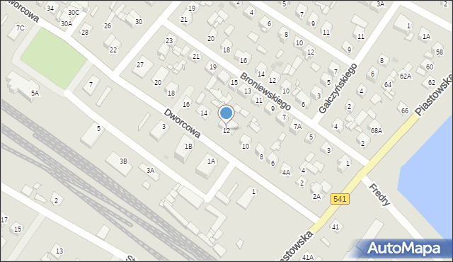 Sierpc, Dworcowa, 12, mapa Sierpc