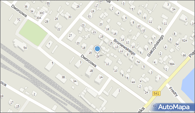 Sierpc, Dworcowa, 14, mapa Sierpc