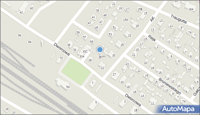 Sierpc, Dworcowa, 26, mapa Sierpc