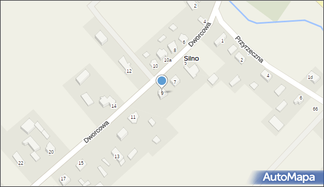 Silno, Dworcowa, 9, mapa Silno