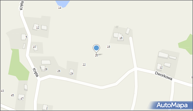 Simoradz, Dworkowa, 20, mapa Simoradz