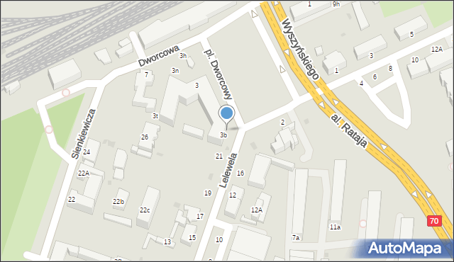Skierniewice, Dworcowa, 3c, mapa Skierniewic