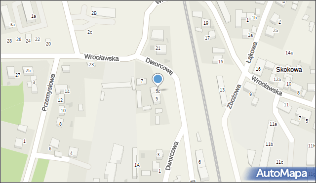 Skokowa, Dworcowa, 5c, mapa Skokowa