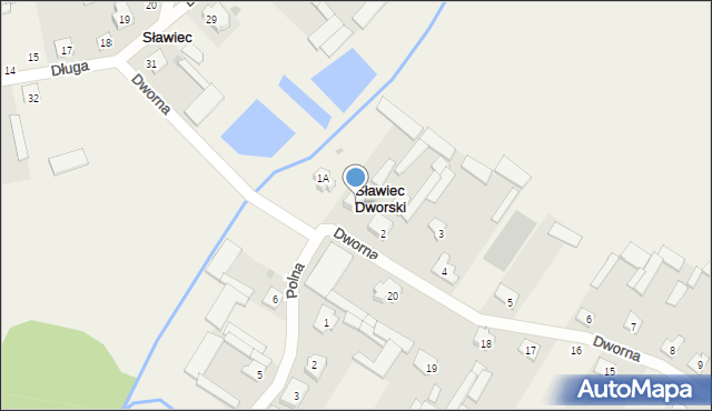 Sławiec, Dworna, 1, mapa Sławiec