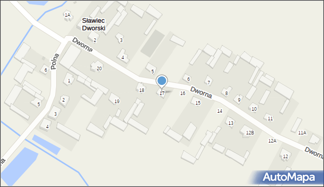 Sławiec, Dworna, 17, mapa Sławiec