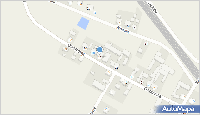 Słupia pod Kępnem, Dworcowa, 16, mapa Słupia pod Kępnem