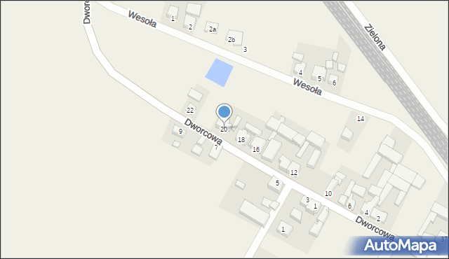 Słupia pod Kępnem, Dworcowa, 20, mapa Słupia pod Kępnem