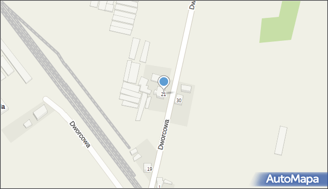 Słupia pod Kępnem, Dworcowa, 21, mapa Słupia pod Kępnem