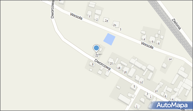 Słupia pod Kępnem, Dworcowa, 22, mapa Słupia pod Kępnem