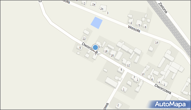 Słupia pod Kępnem, Dworcowa, 7, mapa Słupia pod Kępnem