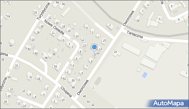 Sobótka, Dworcowa, 11, mapa Sobótka