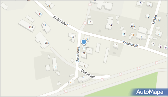 Sobowidz, Dworcowa, 1, mapa Sobowidz