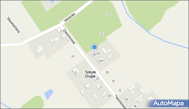 Sokule, Dworkowa, 24, mapa Sokule