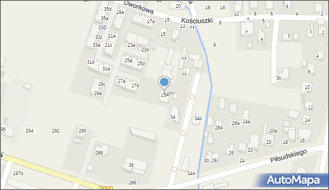 Stare Babice, Dworkowa, 13A, mapa Stare Babice