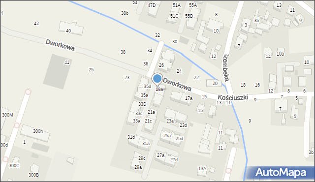 Stare Babice, Dworkowa, 19b, mapa Stare Babice