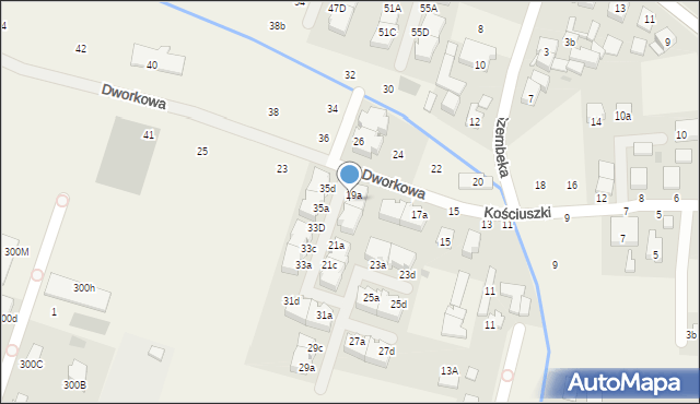 Stare Babice, Dworkowa, 19c, mapa Stare Babice