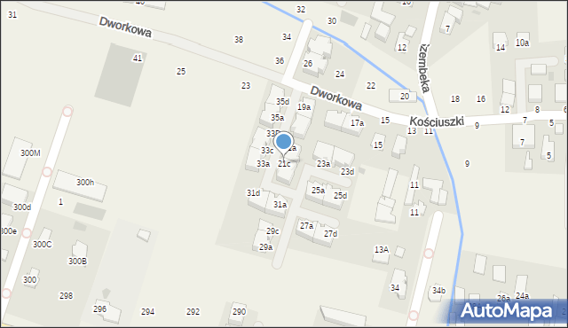 Stare Babice, Dworkowa, 21c, mapa Stare Babice