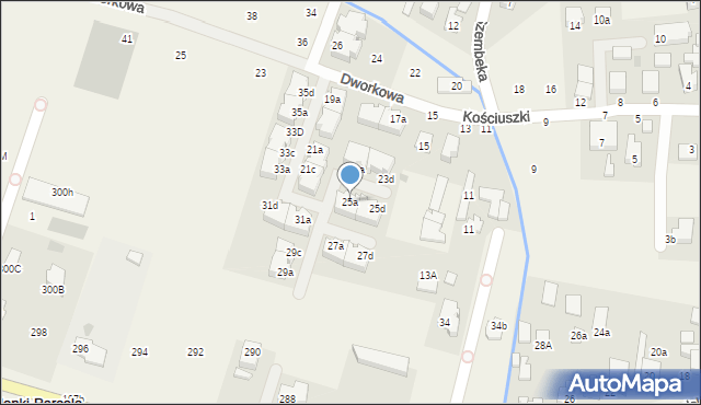 Stare Babice, Dworkowa, 25a, mapa Stare Babice