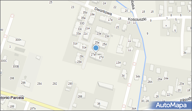Stare Babice, Dworkowa, 27b, mapa Stare Babice
