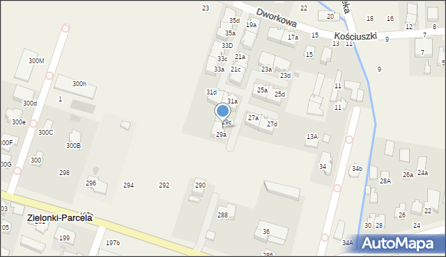 Stare Babice, Dworkowa, 29b, mapa Stare Babice