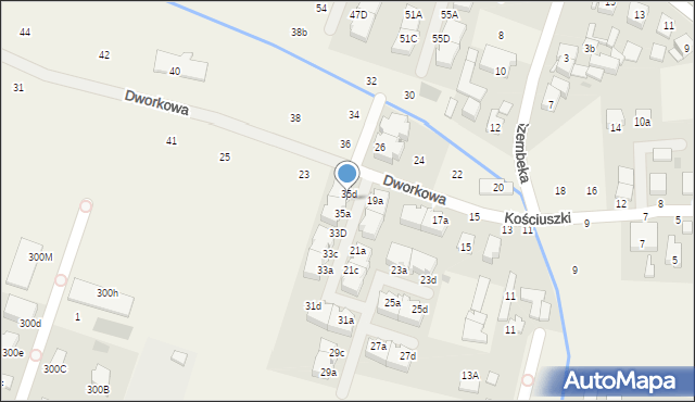 Stare Babice, Dworkowa, 35c, mapa Stare Babice