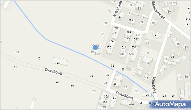 Stare Babice, Dworkowa, 38c, mapa Stare Babice