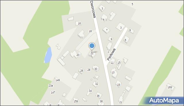 Stare Grabie, Dworcowa, 22, mapa Stare Grabie