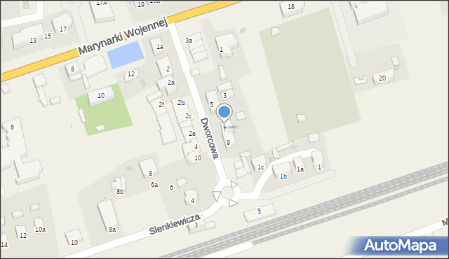 Stare Pole, Dworcowa, 7, mapa Stare Pole