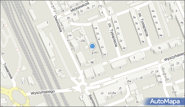 Stargard, Dworcowa, 4, mapa Stargard