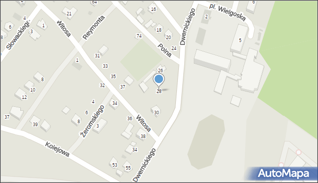 Stoczek Łukowski, Dwernickiego Józefa, gen., 28, mapa Stoczek Łukowski