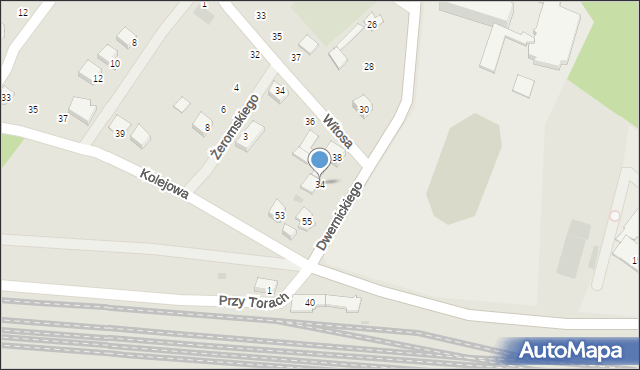 Stoczek Łukowski, Dwernickiego Józefa, gen., 34, mapa Stoczek Łukowski