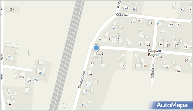 Strzebiń, Dworcowa, 13a, mapa Strzebiń