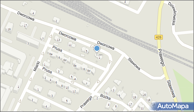 Strzelce Opolskie, Dworcowa, 3, mapa Strzelce Opolskie