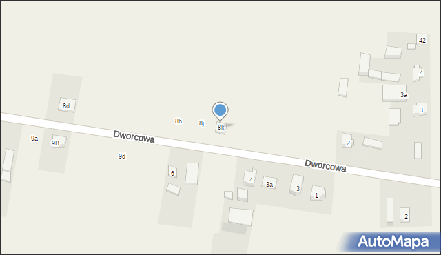 Subkowy, Dworcowa, 8k, mapa Subkowy
