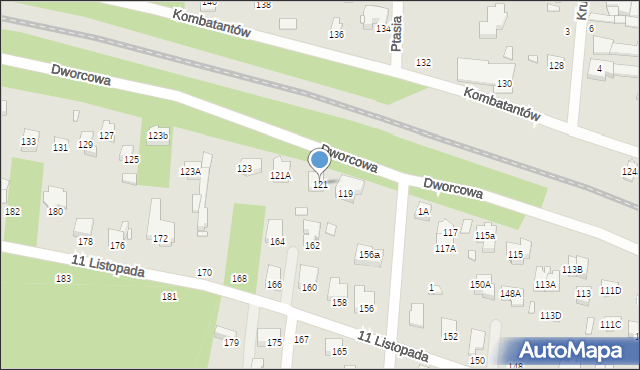 Sulejówek, Dworcowa, 121, mapa Sulejówek