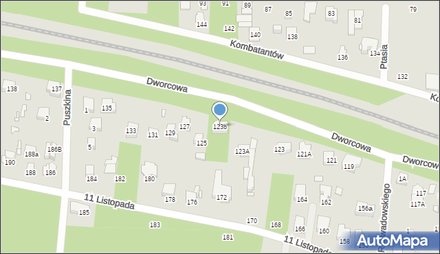 Sulejówek, Dworcowa, 123b, mapa Sulejówek