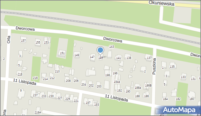 Sulejówek, Dworcowa, 145, mapa Sulejówek