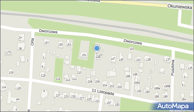 Sulejówek, Dworcowa, 149A, mapa Sulejówek