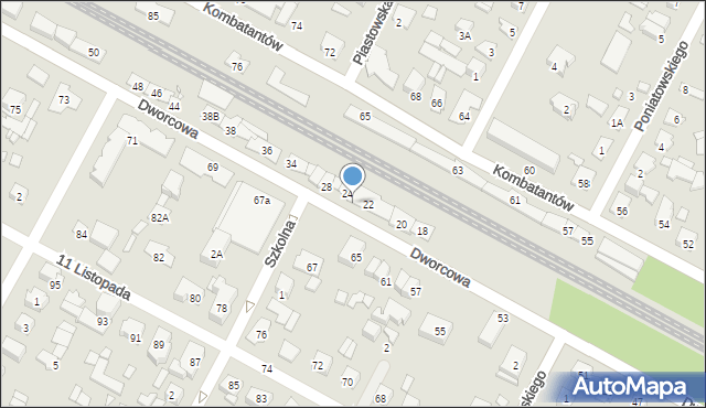 Sulejówek, Dworcowa, 23, mapa Sulejówek