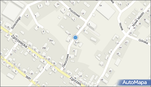 Sulików, Dworcowa, 7, mapa Sulików