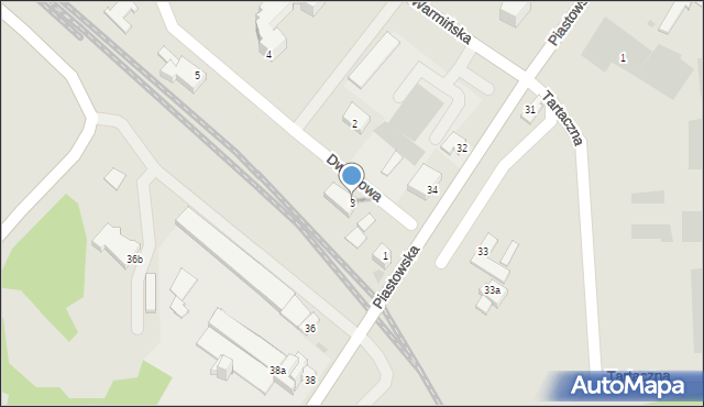 Susz, Dworcowa, 3, mapa Susz