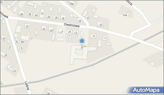 Świętajno, Dworcowa, 11, mapa Świętajno