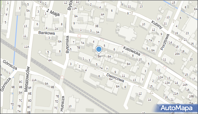 Świętochłowice, Dworcowa, 5A, mapa Świętochłowice