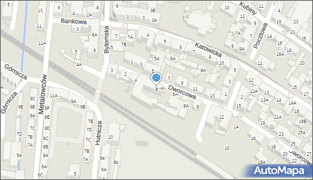 Świętochłowice, Dworcowa, 6, mapa Świętochłowice